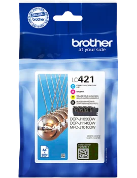 Multipack Cartucce Originali Brother LC-421VAL (Nero e Colori 800 pagine)