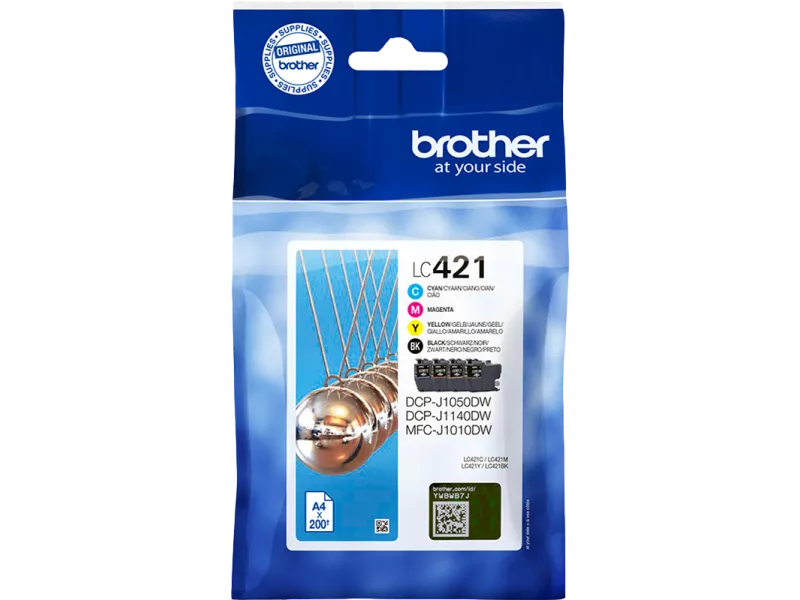 Multipack Cartucce Originali Brother LC-421VAL (Nero e Colori 800 pagine)