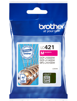 Cartuccia Originale Brother LC-421M (Magenta 200 pagine)