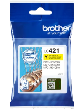 Cartuccia Originale Brother LC-421Y (Giallo 200 pagine)