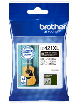 Cartuccia Originale Brother LC-421XLBK (Nero 500 pagine)