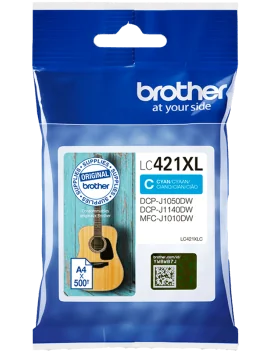 Cartuccia Originale Brother LC-421XLC (Ciano 500 pagine)