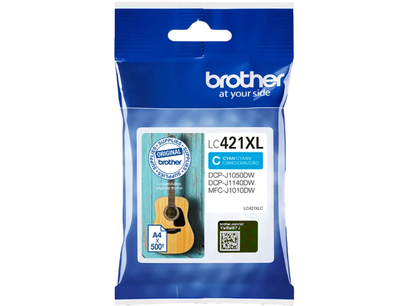 Cartuccia Originale Brother LC-421XLC (Ciano 500 pagine)