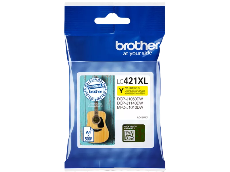 Cartuccia Originale Brother LC-421XLY (Giallo 500 pagine)