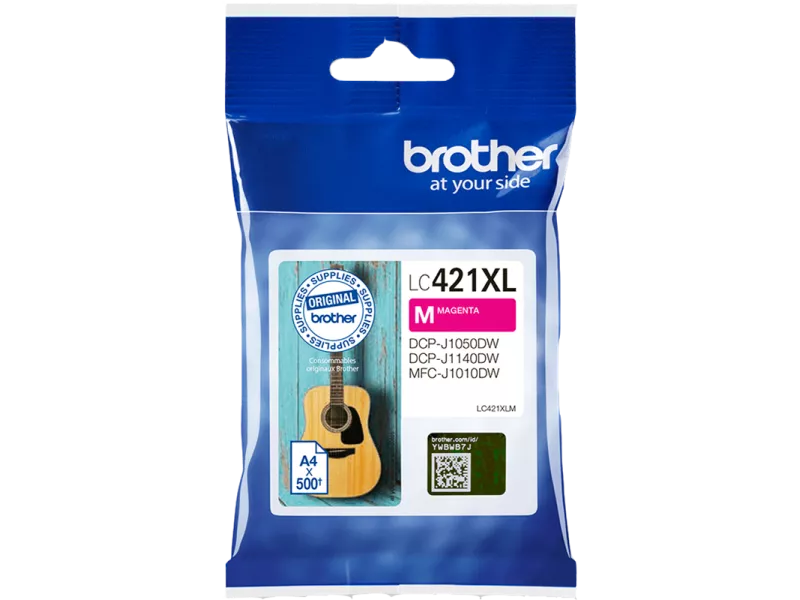 Cartuccia Originale Brother LC-421XLM (Magenta 500 pagine)