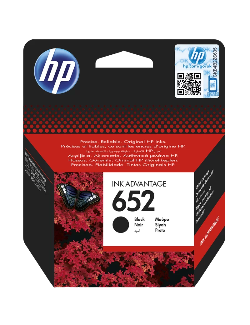 Cartuccia Originale HP F6V25AE 652 (Nero 360 pagine)