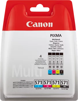Cartuccia Originale Canon CLI-571multi 0386C005 (Nero e Colori Conf. 4)