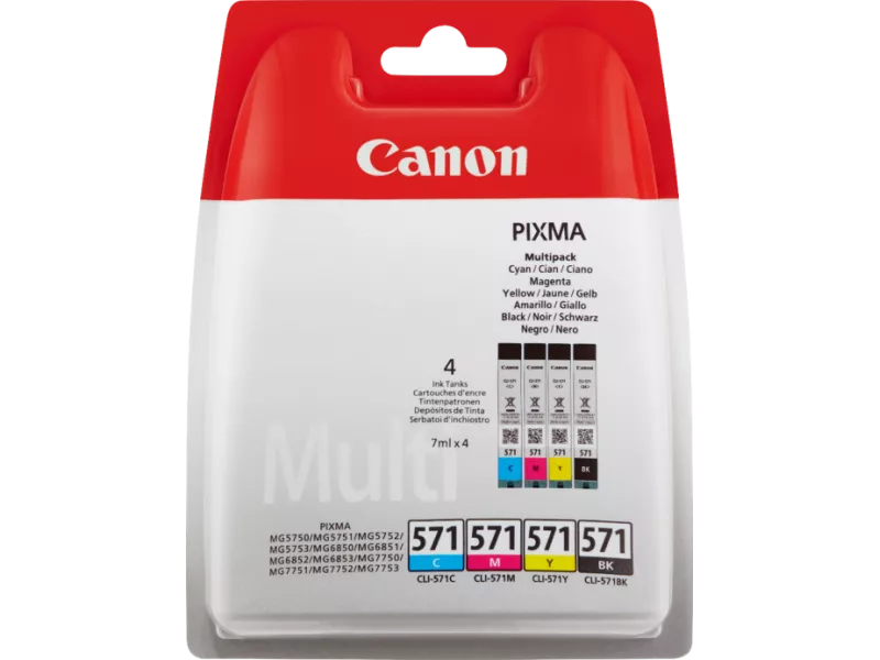 Cartuccia Originale Canon CLI-571multi 0386C005 (Nero e Colori Conf. 4) Cartuccia Originale Canon CLI-571multi 0386C005 (Nero e Colori Conf. 4)