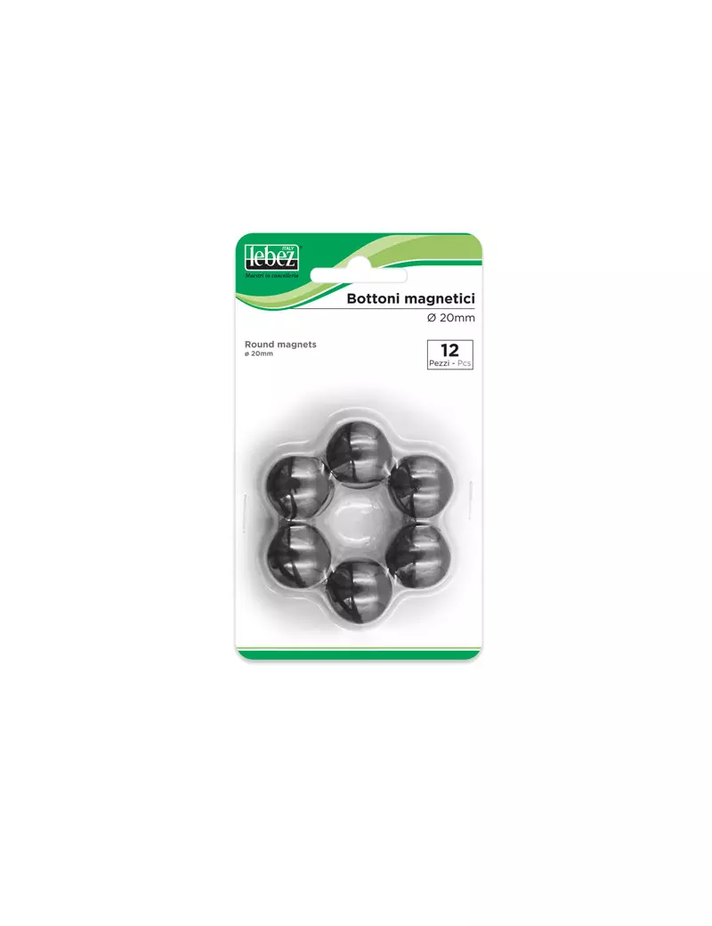 Magneti per Lavagne Lebez - 20 mm - MR-20-N (Nero Conf. 12) Magneti per Lavagne Lebez - 20 mm - MR-20-N (Nero Conf. 12)