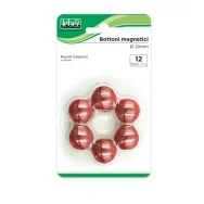 Magneti per Lavagne Lebez - 20 mm - MR-20-N (Rosso Conf. 12)