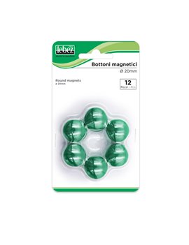 Magneti per Lavagne Lebez - 20 mm - MR-20-V (Verde Conf. 12)