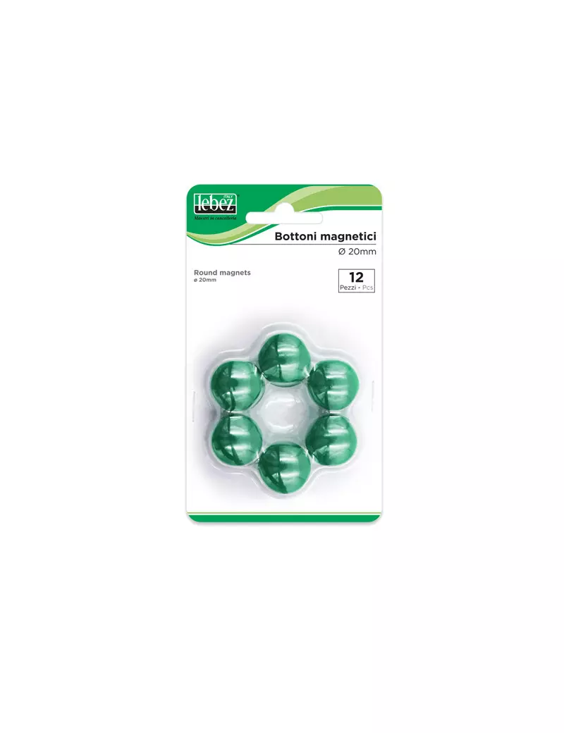 Magneti per Lavagne Lebez - 20 mm - MR-20-V (Verde Conf. 12) Magneti per Lavagne Lebez - 20 mm - MR-20-V (Verde Conf. 12)