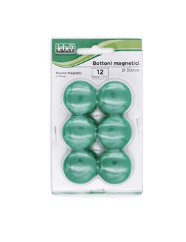 Magneti per Lavagne Lebez - 30 mm - MR-30-V (Verde Conf. 12)