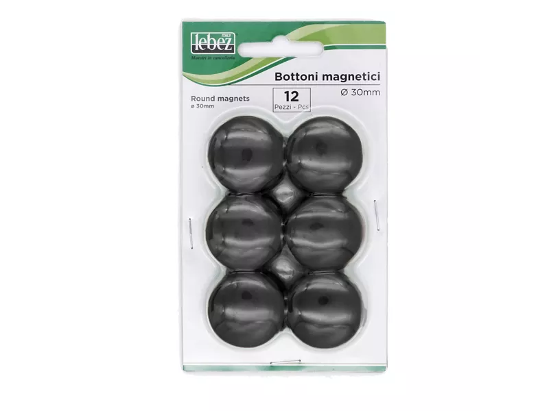 Magneti per Lavagne Lebez - 30 mm - MR-30-N (Nero Conf. 12)
