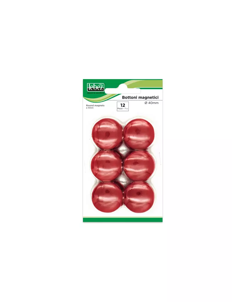Magneti per Lavagne Lebez - 40 mm - MR-40-N (Rosso Conf. 12) Magneti per Lavagne Lebez - 40 mm - MR-40-N (Rosso Conf. 12)