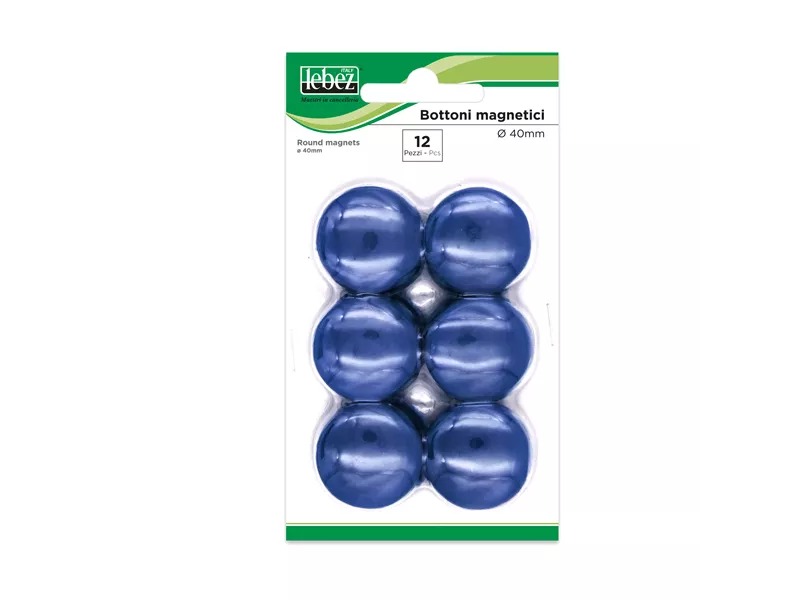 Magneti per Lavagne Lebez - 40 mm - MR-40-BL (Blu Conf. 12)