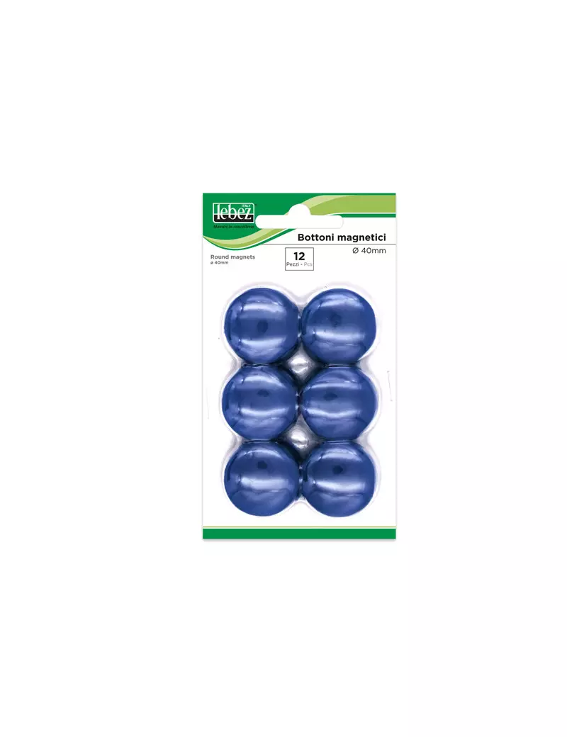Magneti per Lavagne Lebez - 40 mm - MR-40-BL (Blu Conf. 12) Magneti per Lavagne Lebez - 40 mm - MR-40-BL (Blu Conf. 12)