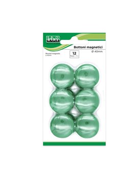 Magneti per Lavagne Lebez - 40 mm - MR-40-V (Verde Conf. 12)