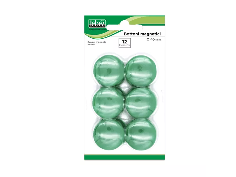 Magneti per Lavagne Lebez - 40 mm - MR-40-V (Verde Conf. 12)