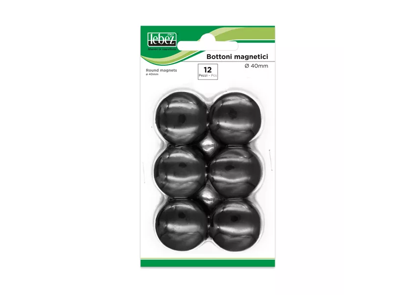 Magneti per Lavagne Lebez - 40 mm - MR-40-N (Nero Conf. 12)