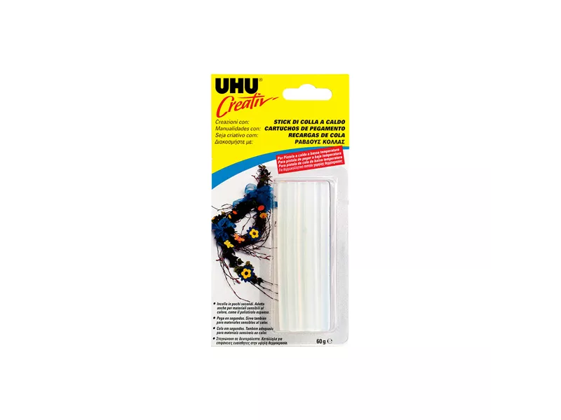 Colla Termofusibile in Stick UHU - 10 cm - D1522 (Bianco Conf. 60 g)