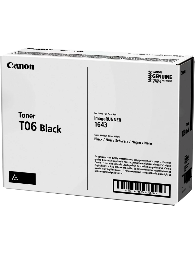 Toner Originale Canon T06 3526C002 (Nero 20500 pagine)
