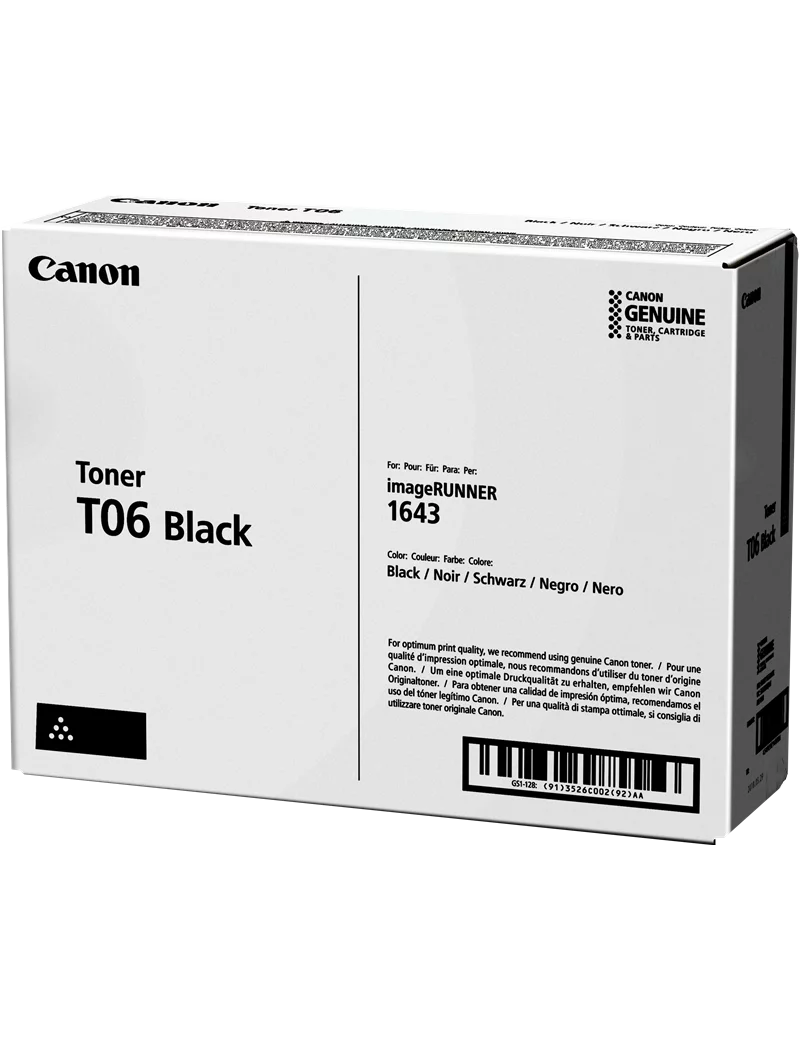Toner Originale Canon T06 3526C002 (Nero 20500 pagine) Toner Originale Canon T06 3526C002 (Nero 20500 pagine)