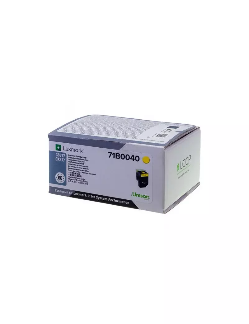 Toner Originale Lexmark 71B0040 (Giallo 2300 pagine) Toner Originale Lexmark 71B0040 (Giallo 2300 pagine)