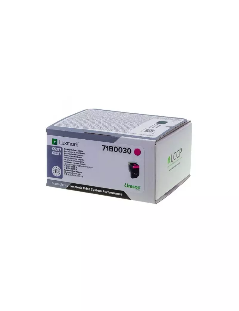 Toner Originale Lexmark 71B0030 (Magenta 2300 pagine) Toner Originale Lexmark 71B0030 (Magenta 2300 pagine)