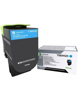 Toner Originale Lexmark 71B0H20 (Ciano 3500 pagine)