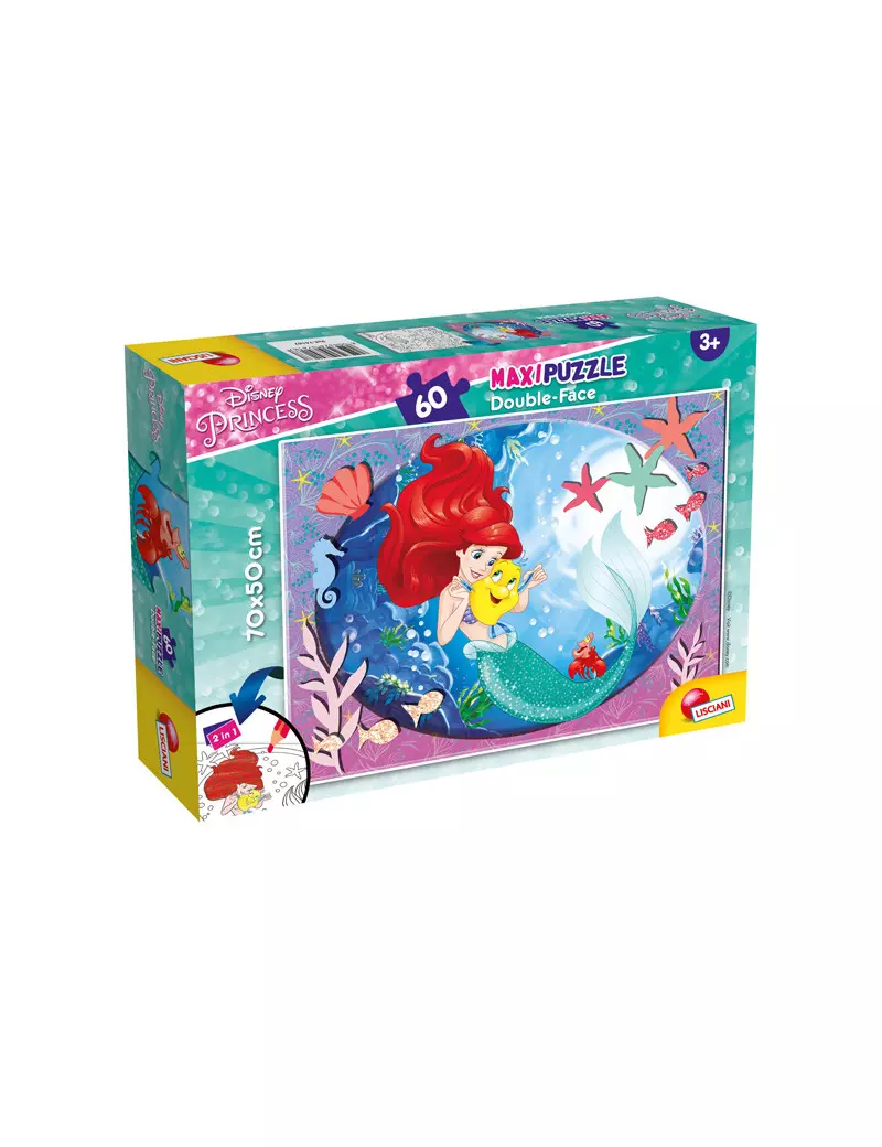 Puzzle Disney Little Mermaid Princess Lisciani - 60 Pezzi - 64007 Puzzle Disney Little Mermaid Princess Lisciani - 60 Pezzi - 64007
