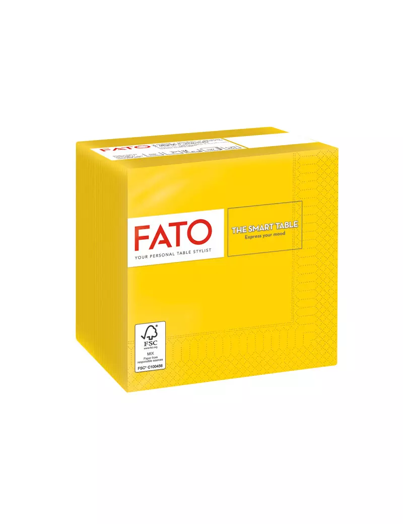 Tovaglia in Carta Fato - 24x24 m - 2 Veli - 82221003 (Giallo Conf. 100)