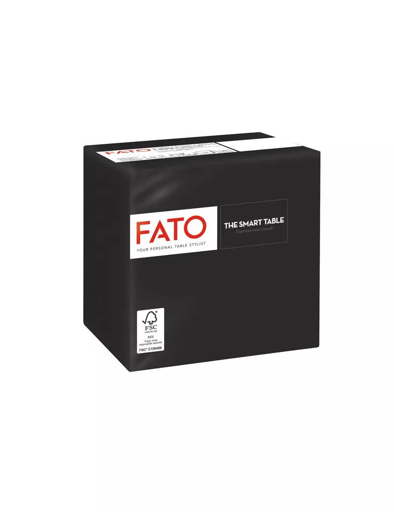 Tovaglioli in Carta Fato - 24x24 cm - 2 Veli - 82219003 (Nero Conf. 100) Tovaglioli in Carta Fato - 24x24 cm - 2 Veli - 82219003 (Nero Conf. 100)