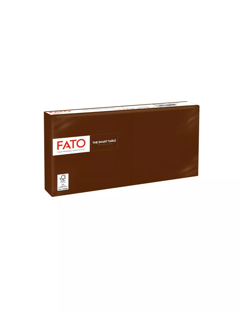 Tovaglioli in Carta Fato - 24x24 cm - 2 Veli - 82546003 (Cioccolata Conf. 100)
