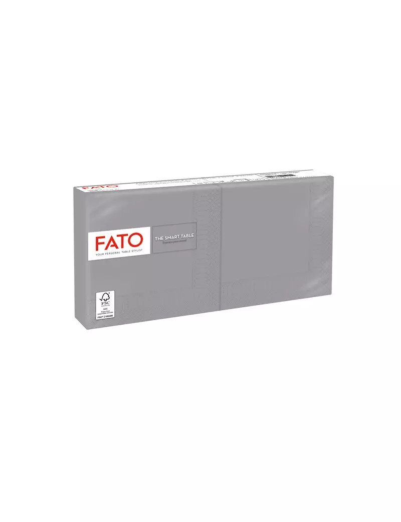 Tovaglioli in Carta Fato - 24x24 cm - 2 Veli - 82237003 (Grigio Conf. 100) Tovaglioli in Carta Fato - 24x24 cm - 2 Veli - 82237003 (Grigio Conf. 100)