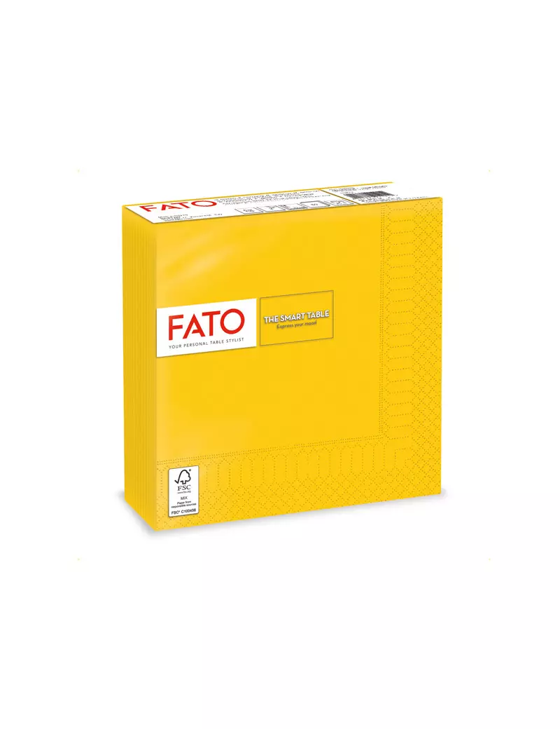 Tovaglioli in Carta Fato - 33x33 cm - 2 Veli - 82621200 (Giallo Conf. 50) Tovaglioli in Carta Fato - 33x33 cm - 2 Veli - 82621200 (Giallo Conf. 50)