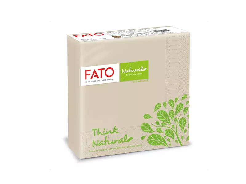 Tovaglioli in Carta Natural Style Fato - 33x33 cm - 2 Veli - 82595000 (Avana Conf. 50)