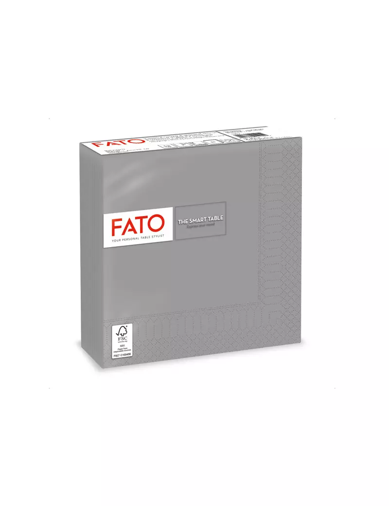 Tovaglioli in Carta Fato - 33x33 cm - 2 Veli - 82623700 (Grigio Conf. 50) Tovaglioli in Carta Fato - 33x33 cm - 2 Veli - 82623700 (Grigio Conf. 50)