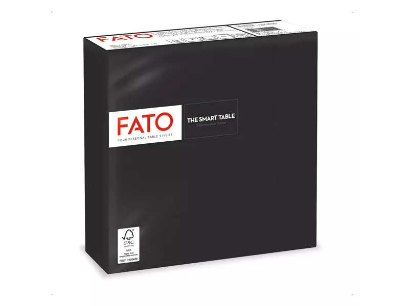 Tovaglioli in Carta Fato - 33x33 cm - 2 Veli - 82622500 (Nero Conf. 50)