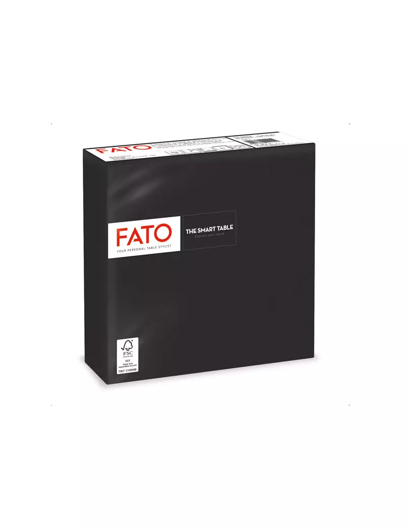 Tovaglioli in Carta Fato - 33x33 cm - 2 Veli - 82622500 (Nero Conf. 50) Tovaglioli in Carta Fato - 33x33 cm - 2 Veli - 82622500 (Nero Conf. 50)