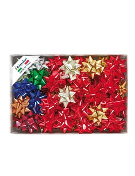 Stelle Adesive per Pacchi Regalo 6870 Brizzolari - 19 mm x 9 cm - 00068400 (Assortiti Metallizzati Conf. 70)