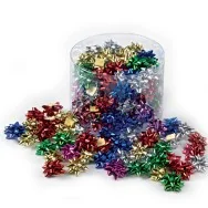 Stelle Adesive per Pacchi Regalo 6870 Brizzolari - 5 mm x 2,5 cm - 00070100 (Assortiti Metallizzati Conf. 100)