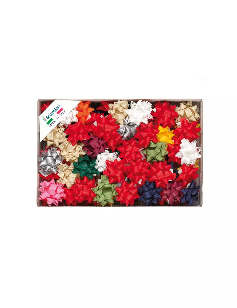 Stelle in Rafia Sintetica per Pacchi Regalo 6802 Brizzolari - 14 mm x 5 cm - 01003400 (Assortiti Conf. 30) Stelle in Rafia Sintetica per Pacchi Regalo 6802 Brizzolari - 14 mm x 5 cm - 01003400 (Assortiti Conf. 30)