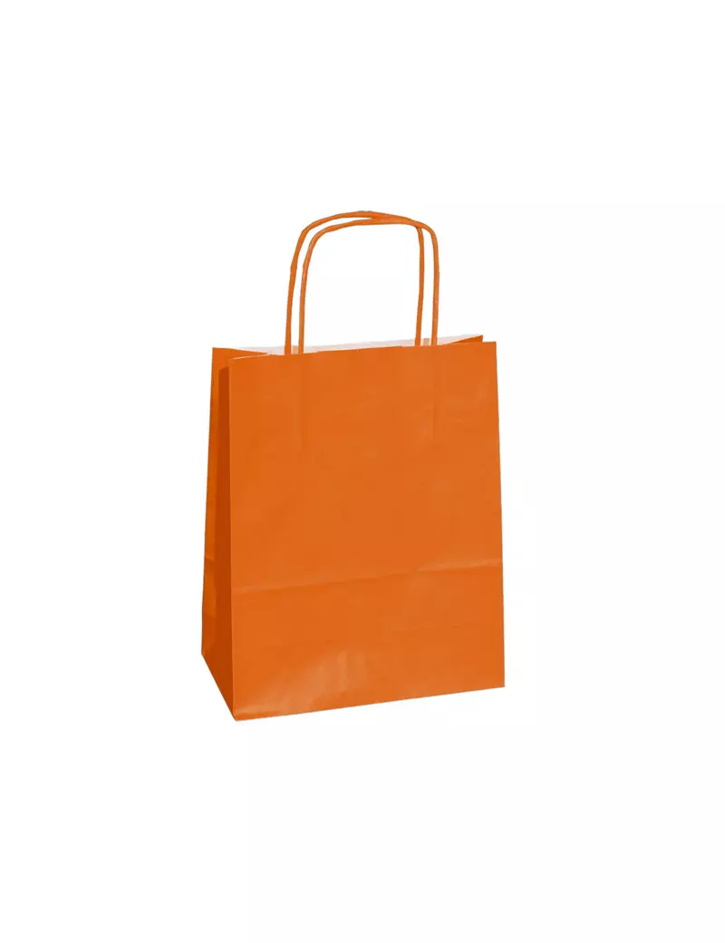 Shopper in Carta Mainetti Bags - 14x9x20 cm - 079795 (Arancione Conf. 25) Shopper in Carta Mainetti Bags - 14x9x20 cm - 079795 (Arancione Conf. 25)