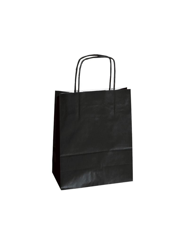 Shopper in Carta Mainetti Bags - 14x9x20 cm - 078361 (Nero Conf. 25)
