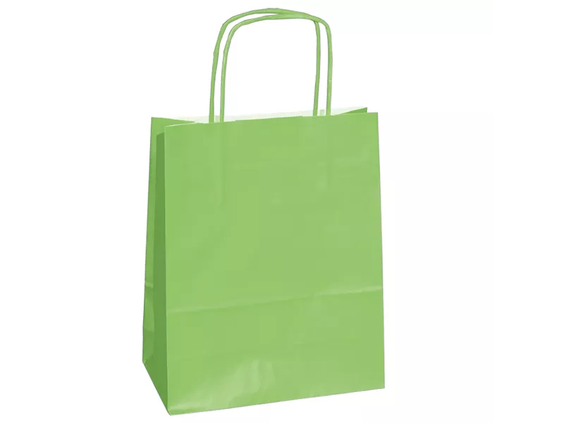 Shopper in Carta Mainetti Bags - 14x9x20 cm - 079818 (Verde Mela Conf. 25)