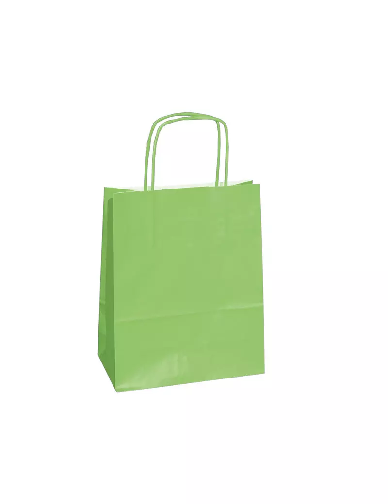 Shopper in Carta Mainetti Bags - 14x9x20 cm - 079818 (Verde Mela Conf. 25)