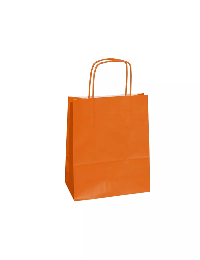 Shopper in Carta Mainetti Bags - 18x8x24 cm - 072130 (Arancione Conf. 25)