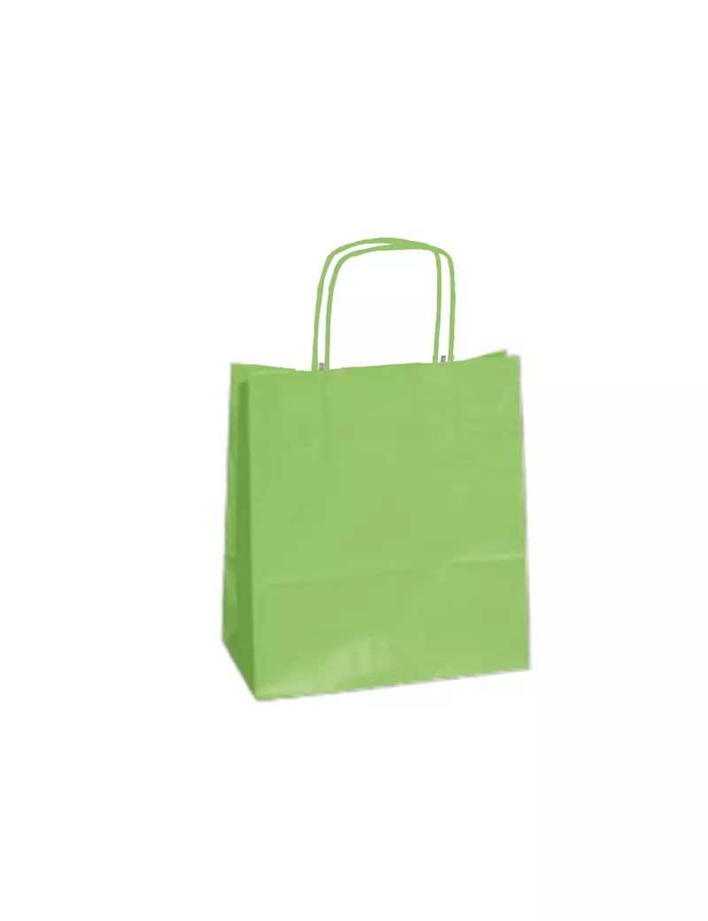 Shopper in Carta Mainetti Bags - 18x8x24 cm - 072093 (Verde Mela Conf. 25)