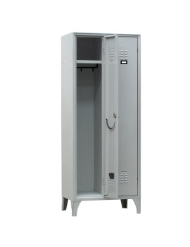 Armadio Spogliatoio in Metallo Fasma - 2 Vani - 70x35x180 cm - 111/02/S (Grigio)